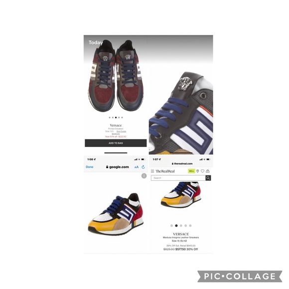 Mens Suede & Leather Sneakers Greca Design - Picture 16 of 16